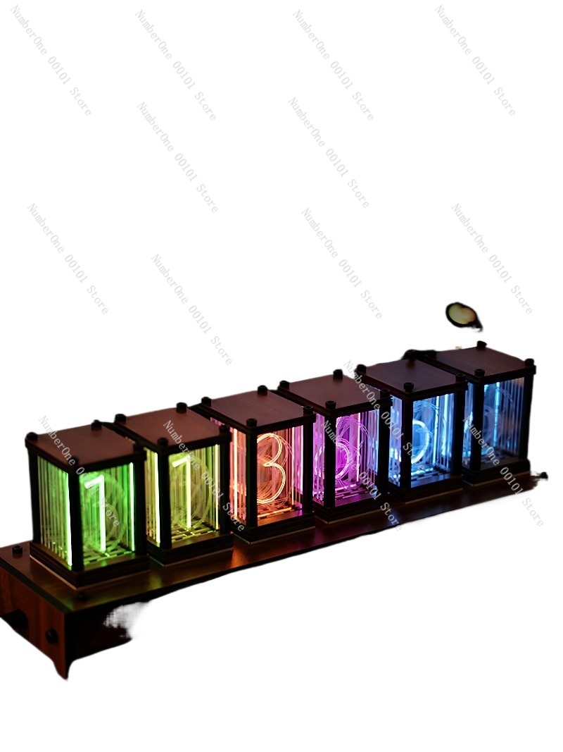 Esports Gaming Youtube - RGB Glow Tube Saat, LED Aydınlatmalı