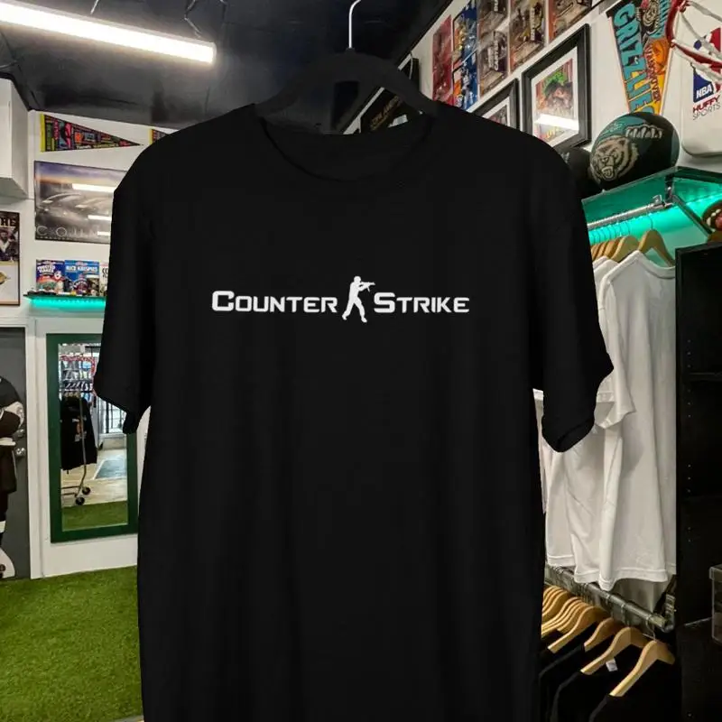 Esports Gaming Logos - Vintage Counter Strike metinli Logo Tişörtü