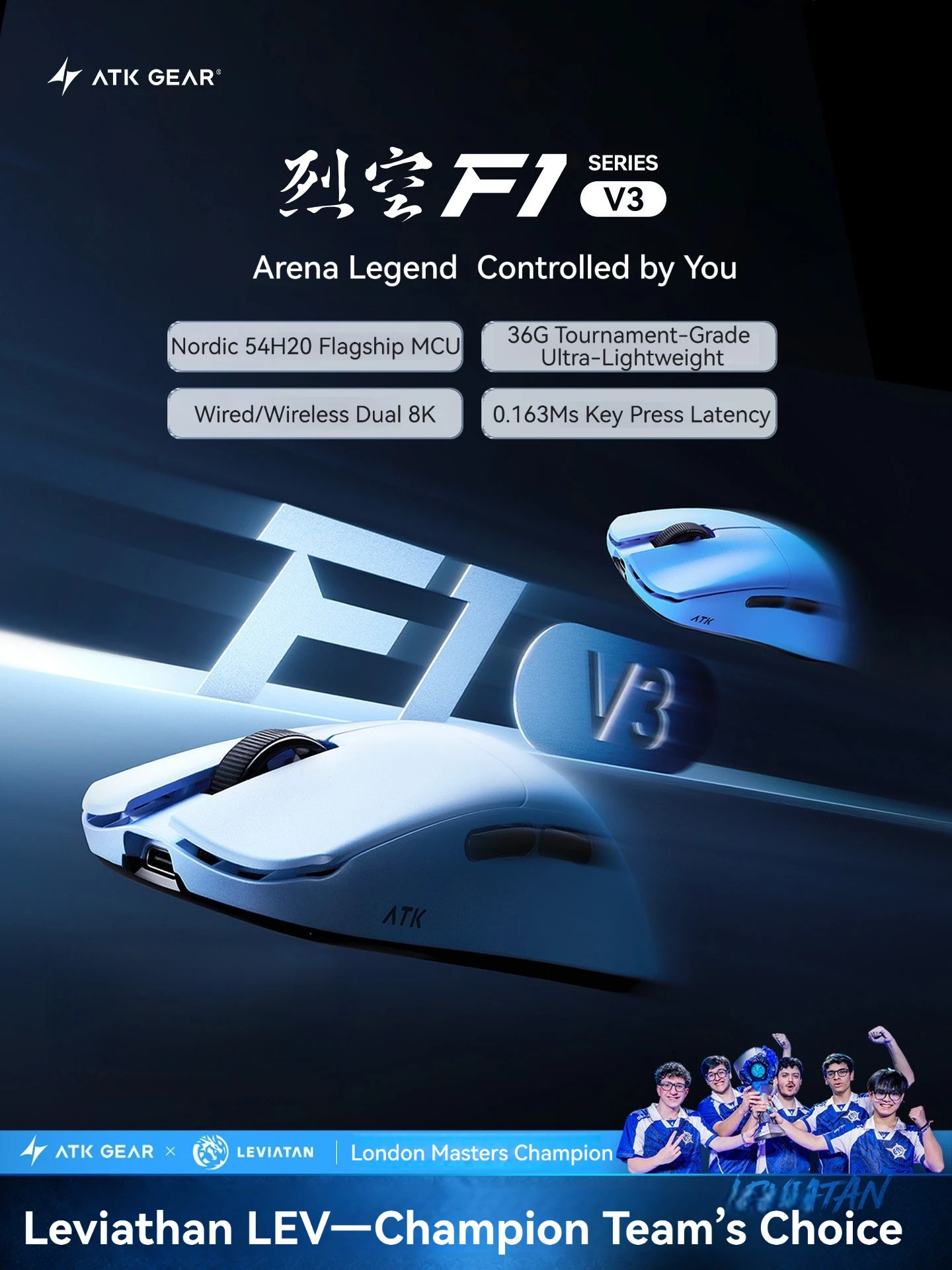 Ultimate Esports Gaming - ATK F1 V3 Ultimate 8K Kablosuz