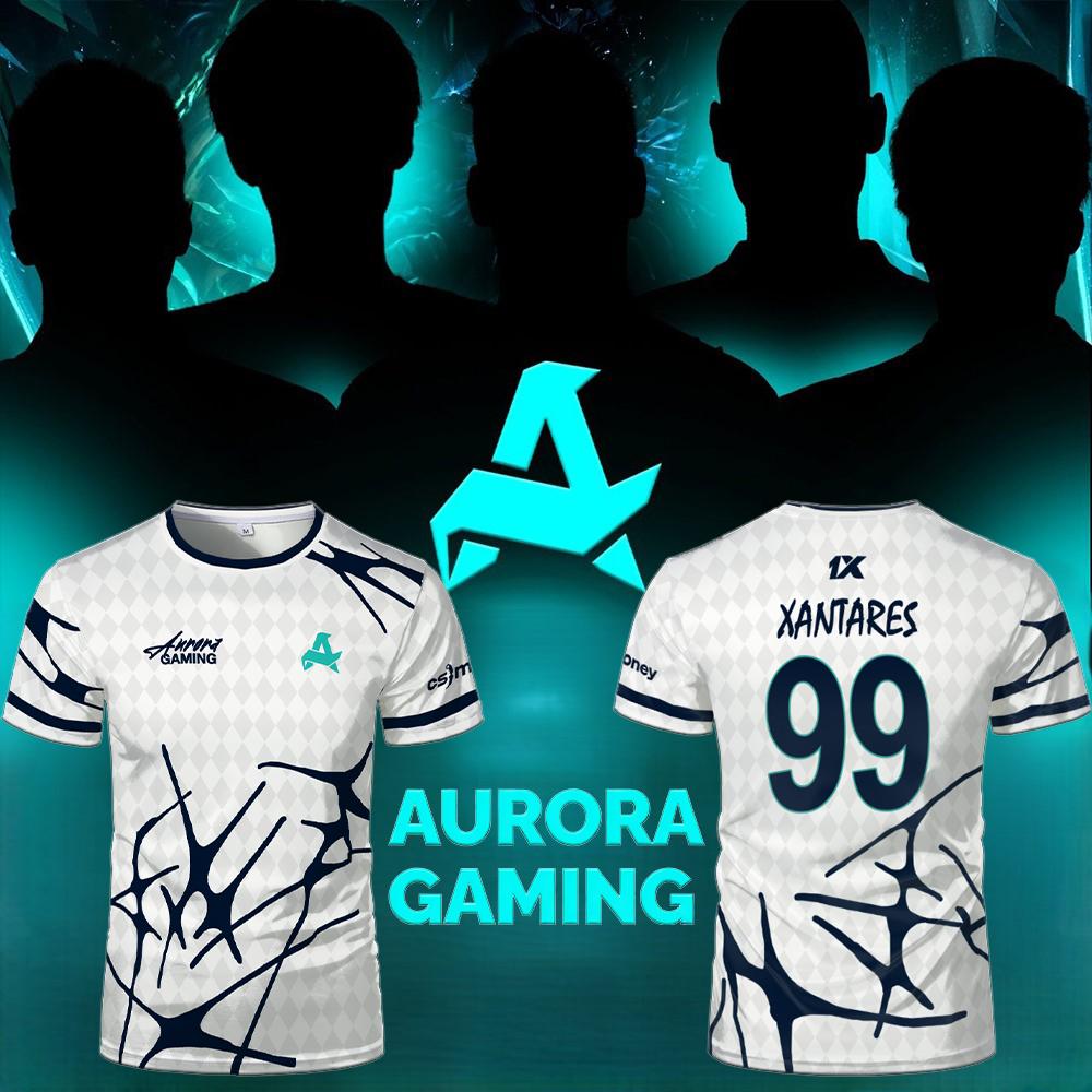 Esports Gaming Sleeve - Esports Takımı Aurora Oyun Forması T-shirt