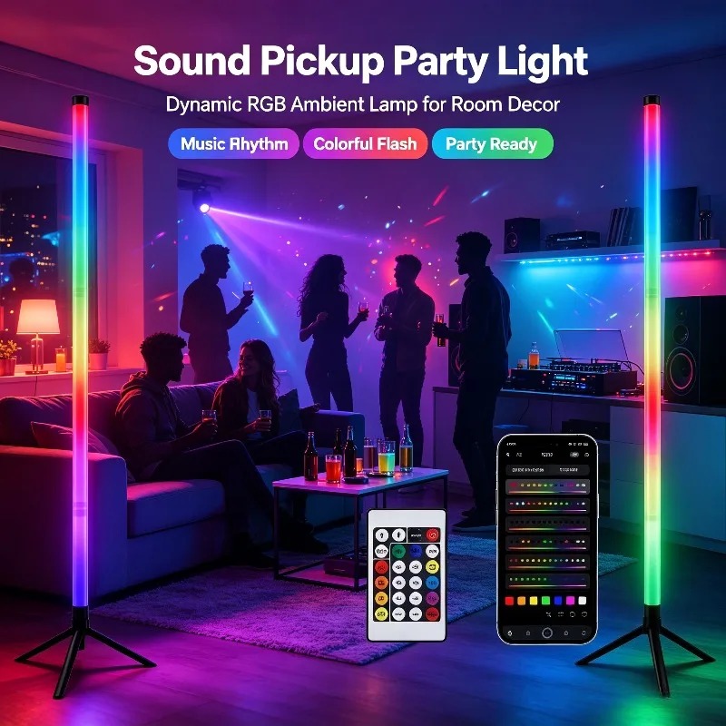 Gaming Esports Esports - 2 Adet 120CM RGB Yer Lambası,