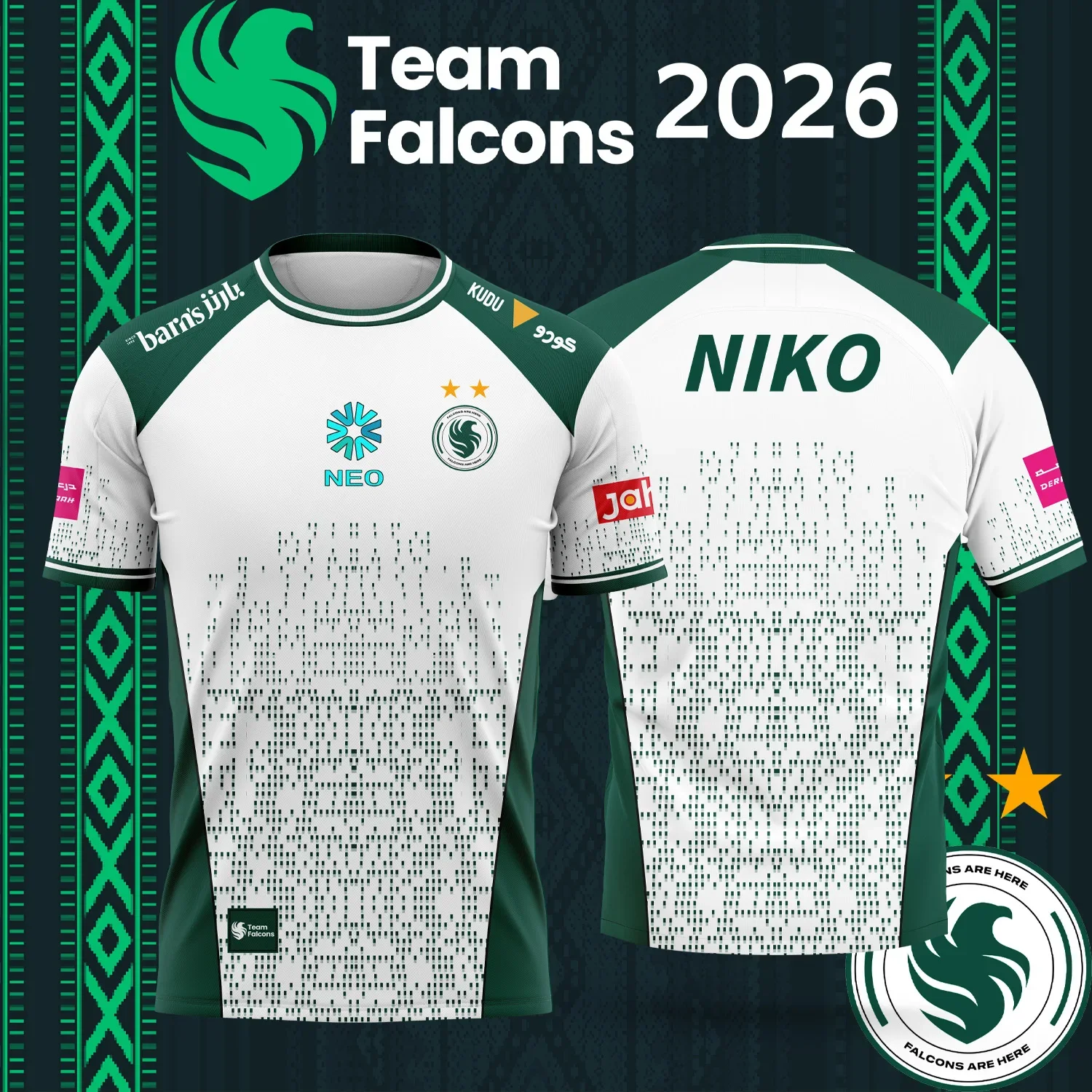 Esports Gaming Sleeve - 2026 Yeni TAKIM Falcons Esports Takım