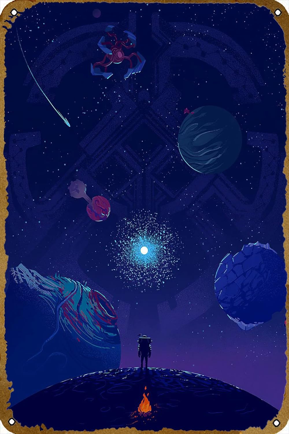 Video Gaming & Esports Usd Acc - Outer Wilds Poster Video Oyunu Metal