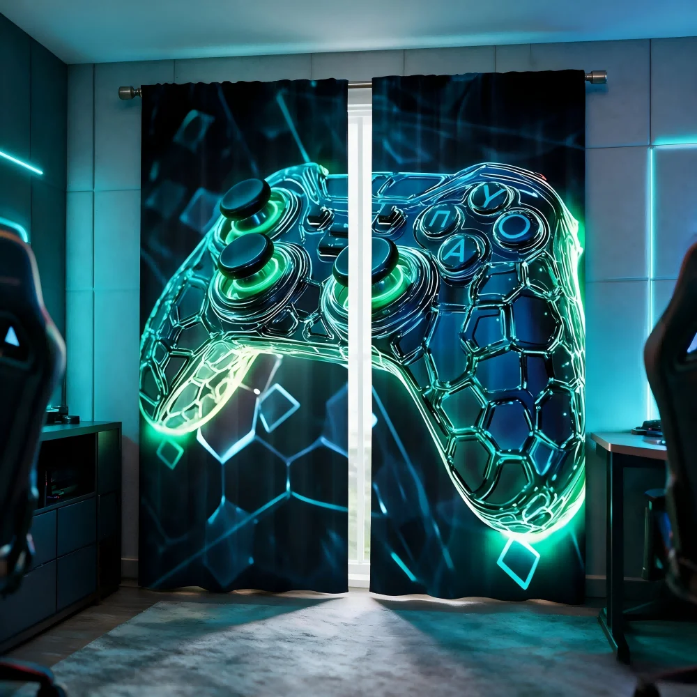 2 Adet Dijital Baskılı Perde,  - Esports Gaming Youtube incelemesi ve fiyatı