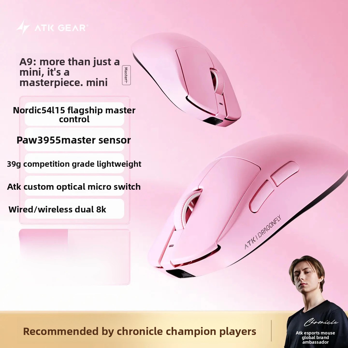 ATK Dragonfly A9 MINI Ultimate - Ultimate Esports Gaming incelemesi ve fiyatı