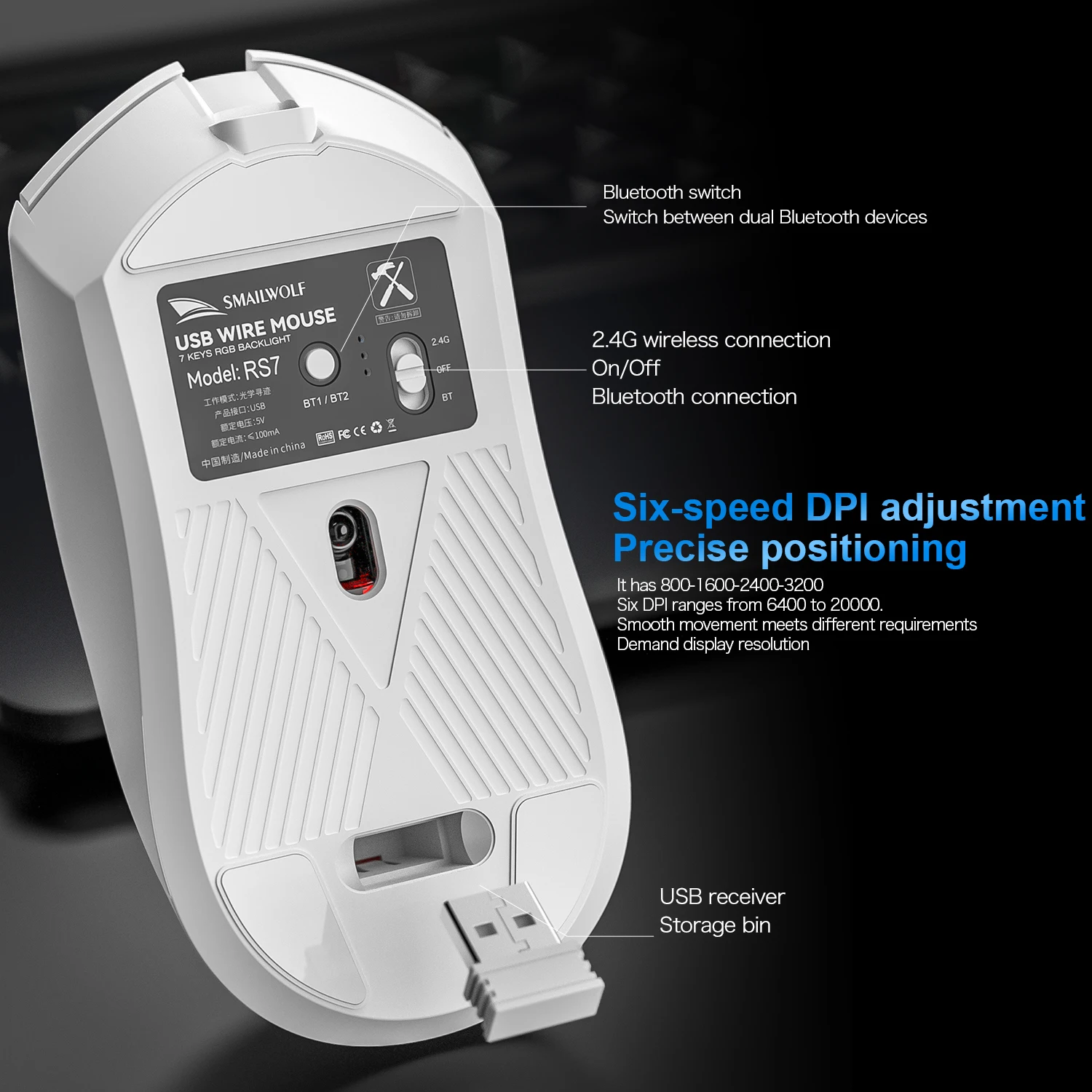 SMAILWOLF RS7 Oyun Mouse'u Blu - Esports Gaming Business incelemesi ve fiyatı